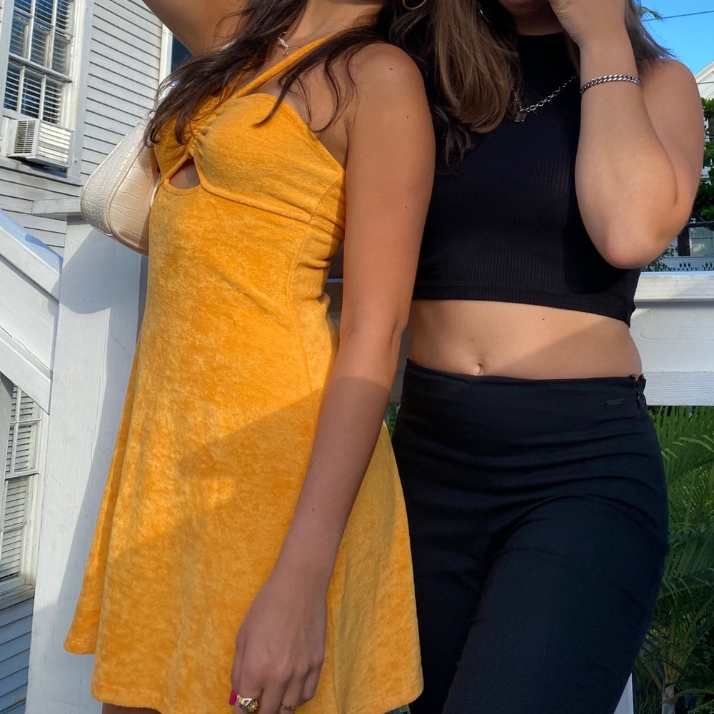 Orange Terrycloth Dress